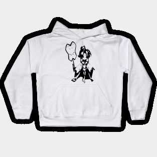 Sylphid (celestial fairy) minimal silhouette white Kids Hoodie